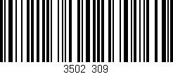 Código de barras (EAN, GTIN, SKU, ISBN): '3502/309'