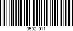 Código de barras (EAN, GTIN, SKU, ISBN): '3502/311'