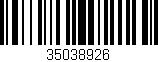 Código de barras (EAN, GTIN, SKU, ISBN): '35038926'