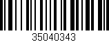 Código de barras (EAN, GTIN, SKU, ISBN): '35040343'