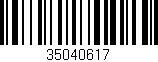 Código de barras (EAN, GTIN, SKU, ISBN): '35040617'