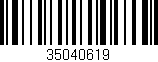 Código de barras (EAN, GTIN, SKU, ISBN): '35040619'
