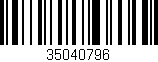 Código de barras (EAN, GTIN, SKU, ISBN): '35040796'