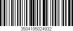 Código de barras (EAN, GTIN, SKU, ISBN): '3504105024932'
