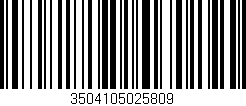Código de barras (EAN, GTIN, SKU, ISBN): '3504105025809'