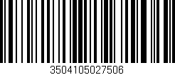 Código de barras (EAN, GTIN, SKU, ISBN): '3504105027506'