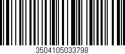 Código de barras (EAN, GTIN, SKU, ISBN): '3504105033798'