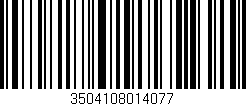 Código de barras (EAN, GTIN, SKU, ISBN): '3504108014077'