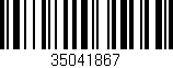 Código de barras (EAN, GTIN, SKU, ISBN): '35041867'