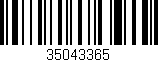 Código de barras (EAN, GTIN, SKU, ISBN): '35043365'