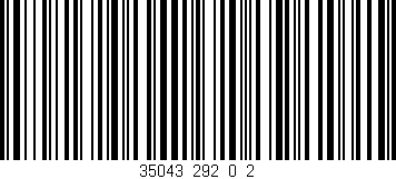 Código de barras (EAN, GTIN, SKU, ISBN): '35043_292_0_2'