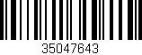 Código de barras (EAN, GTIN, SKU, ISBN): '35047643'