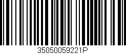 Código de barras (EAN, GTIN, SKU, ISBN): '35050059221P'