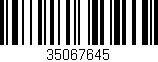 Código de barras (EAN, GTIN, SKU, ISBN): '35067645'