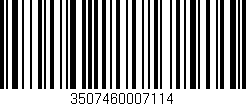 Código de barras (EAN, GTIN, SKU, ISBN): '3507460007114'