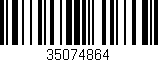 Código de barras (EAN, GTIN, SKU, ISBN): '35074864'
