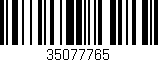Código de barras (EAN, GTIN, SKU, ISBN): '35077765'