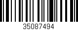 Código de barras (EAN, GTIN, SKU, ISBN): '35087494'