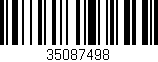Código de barras (EAN, GTIN, SKU, ISBN): '35087498'