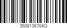 Código de barras (EAN, GTIN, SKU, ISBN): '3509136704G'