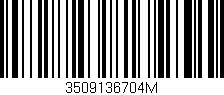 Código de barras (EAN, GTIN, SKU, ISBN): '3509136704M'