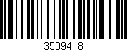 Código de barras (EAN, GTIN, SKU, ISBN): '3509418'