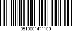 Código de barras (EAN, GTIN, SKU, ISBN): '3510001471183'