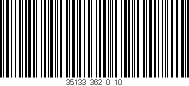 Código de barras (EAN, GTIN, SKU, ISBN): '35133_362_0_10'