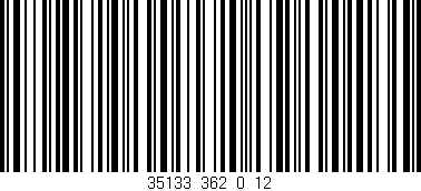 Código de barras (EAN, GTIN, SKU, ISBN): '35133_362_0_12'