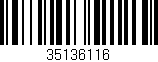 Código de barras (EAN, GTIN, SKU, ISBN): '35136116'