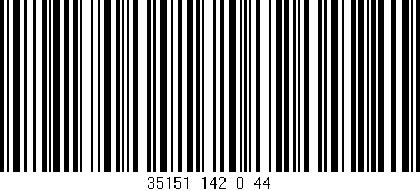 Código de barras (EAN, GTIN, SKU, ISBN): '35151_142_0_44'