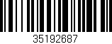 Código de barras (EAN, GTIN, SKU, ISBN): '35192687'