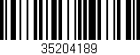 Código de barras (EAN, GTIN, SKU, ISBN): '35204189'