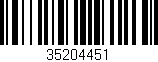 Código de barras (EAN, GTIN, SKU, ISBN): '35204451'