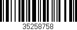 Código de barras (EAN, GTIN, SKU, ISBN): '35258758'