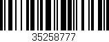 Código de barras (EAN, GTIN, SKU, ISBN): '35258777'
