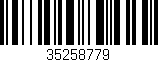 Código de barras (EAN, GTIN, SKU, ISBN): '35258779'