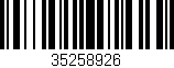 Código de barras (EAN, GTIN, SKU, ISBN): '35258926'