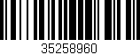 Código de barras (EAN, GTIN, SKU, ISBN): '35258960'