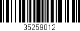 Código de barras (EAN, GTIN, SKU, ISBN): '35259012'