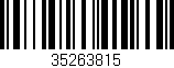 Código de barras (EAN, GTIN, SKU, ISBN): '35263815'