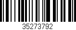 Código de barras (EAN, GTIN, SKU, ISBN): '35273792'