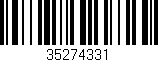 Código de barras (EAN, GTIN, SKU, ISBN): '35274331'