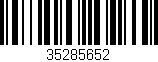 Código de barras (EAN, GTIN, SKU, ISBN): '35285652'