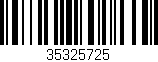 Código de barras (EAN, GTIN, SKU, ISBN): '35325725'