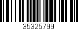 Código de barras (EAN, GTIN, SKU, ISBN): '35325799'