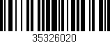 Código de barras (EAN, GTIN, SKU, ISBN): '35326020'