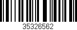 Código de barras (EAN, GTIN, SKU, ISBN): '35326562'