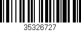 Código de barras (EAN, GTIN, SKU, ISBN): '35326727'