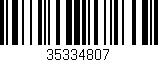 Código de barras (EAN, GTIN, SKU, ISBN): '35334807'